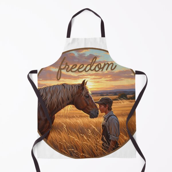 Item preview, Freedom: Vintage Boy and Horse Sunset Field designed and sold by InfinitePawBond.
