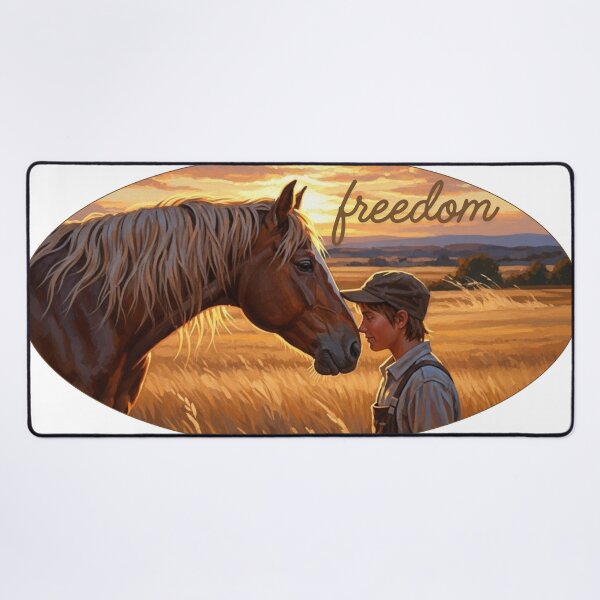 Item preview, Freedom: Vintage Boy and Horse Sunset Field designed and sold by InfinitePawBond.