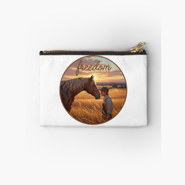 Item preview, Freedom: Vintage Boy and Horse Sunset Field designed and sold by InfinitePawBond.