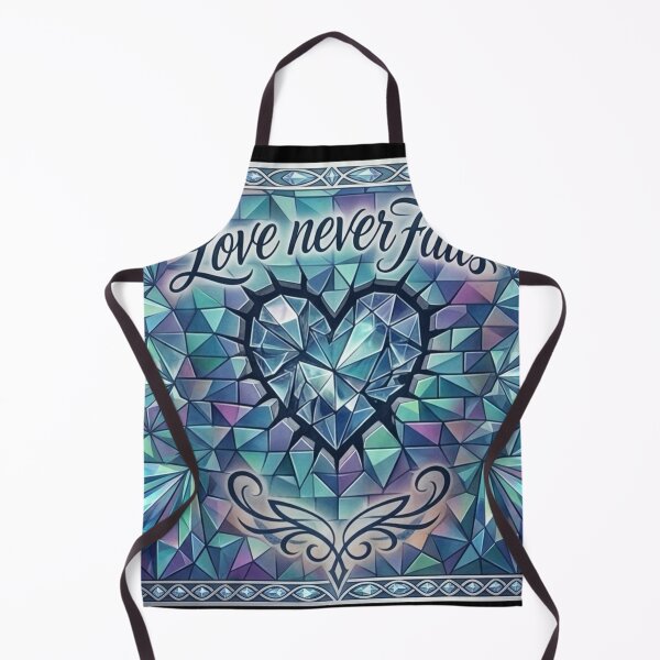 Item preview, Love Never Fails Crystal Heart Art: Blue & Purple Geometric Prism Mural designed and sold by KabronX.