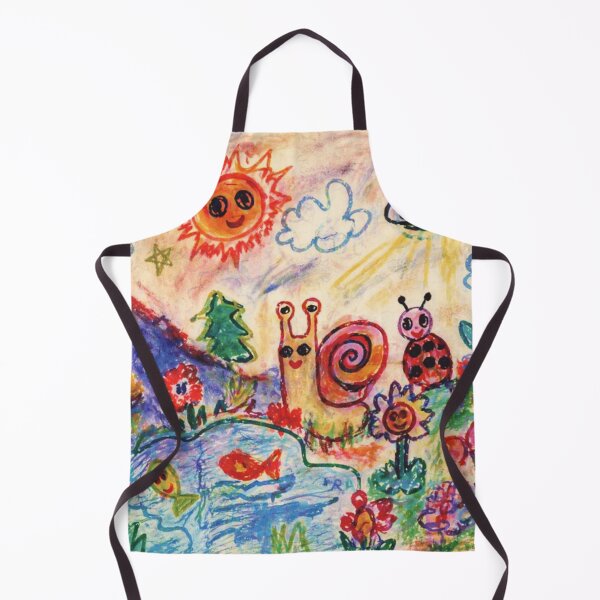 Item preview, Childlike Crayon Garden Drawing with Snail and UFO designed and sold by Modaozushi216.