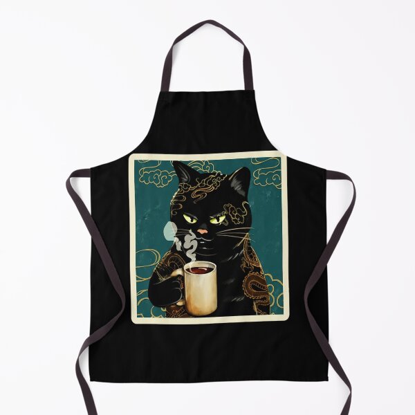 Item preview, Black Cat Tea Mood Art Print designed and sold by JordynLadukeg65.