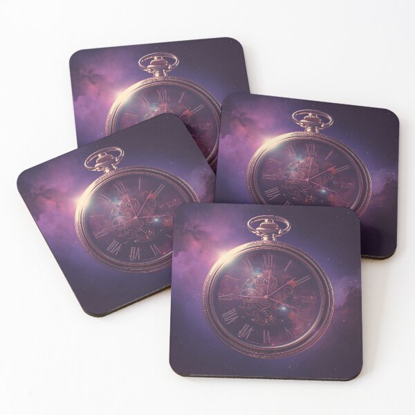 Item preview, Eternal Nebula - Vintage Steampunk Pocket Watch with Cosmic Galaxy designed and sold by UnRealS.