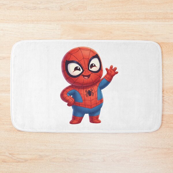 Item preview, Cute Web Hero Waving | Kawaii Superhero Cartoon | Kids Friendly Character Sticker & Tee Design designed and sold by amareshdas008.