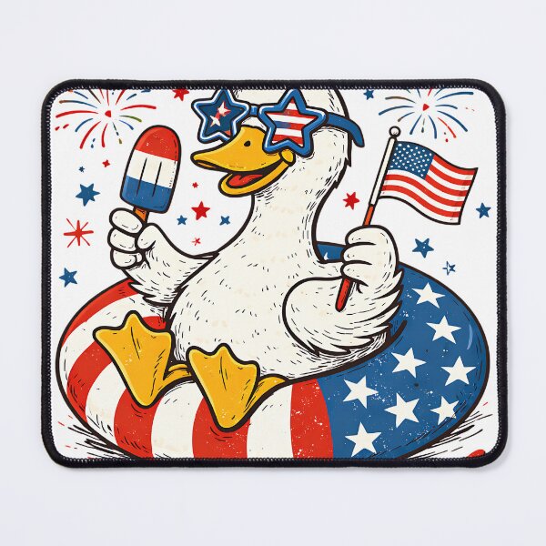 Item preview, Chill the Fourth Out Patriotic Duck 4th of July Sunglasses designed and sold by MoonLoveIsSun.