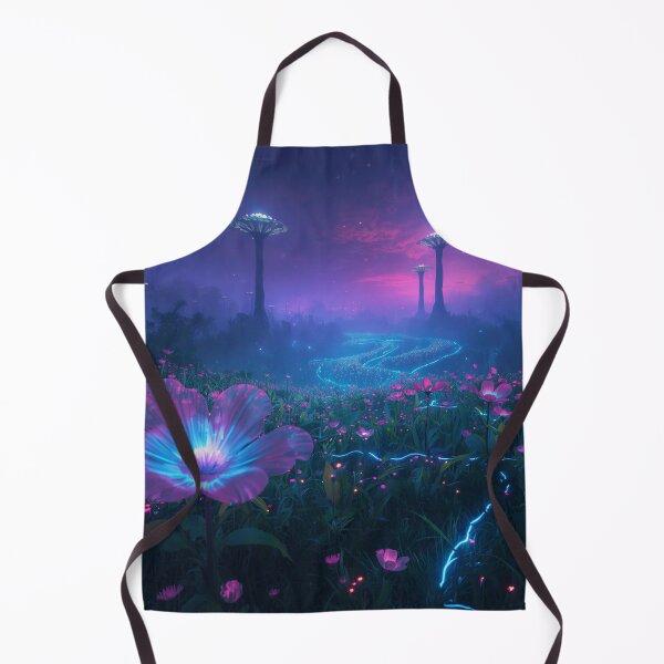 Item preview, Bioluminescent Alien Flower Meadow in Cinematic Fantasy Sci Fi Landscape designed and sold by Luminous Wilds.