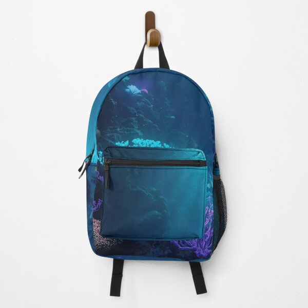 Item preview, Glowing Alien Ocean Reef with Bioluminescent Creatures Cinematic Depth designed and sold by Luminous Wilds.
