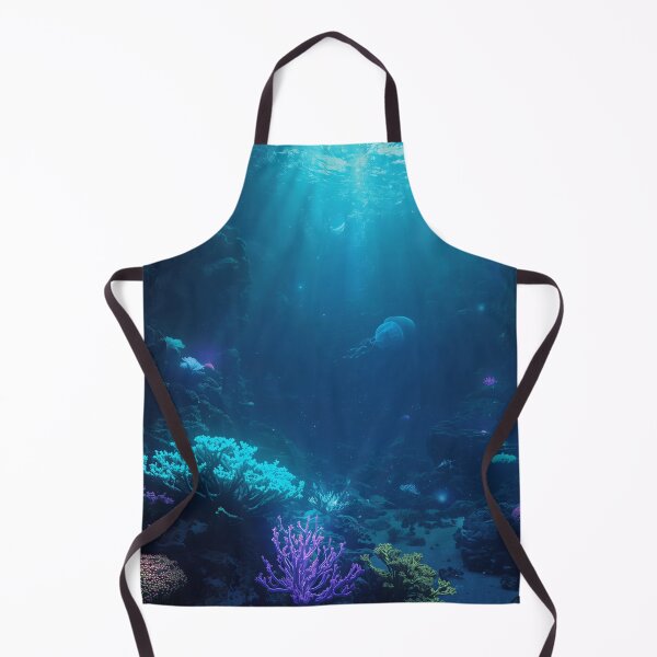 Item preview, Glowing Alien Ocean Reef with Bioluminescent Creatures Cinematic Depth designed and sold by Luminous Wilds.