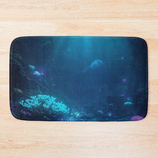 Item preview, Glowing Alien Ocean Reef with Bioluminescent Creatures Cinematic Depth designed and sold by Luminous Wilds.