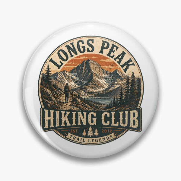 Artikelvorschau, Longs Peak Hiking Club Shirt, Rocky Mountain Trail Tee, Colorado Hiking Shirt, Mountain Adventure Tee, Outdoor Club T-Shirt entworfen und verkauft von Arjay Graphic Design.