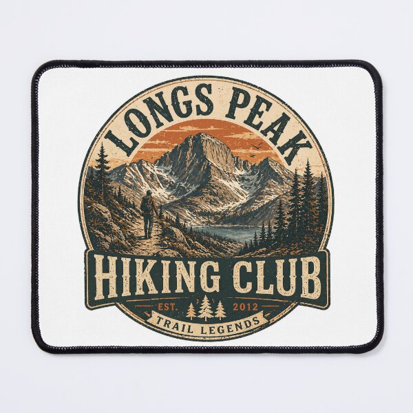 Item preview, Longs Peak Hiking Club Shirt, Rocky Mountain Trail Tee, Colorado Hiking Shirt, Mountain Adventure Tee, Outdoor Club T-Shirt designed and sold by Arjay Graphic Design.