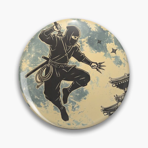 Item preview, A Japanese ninja sneaking into a castle at night designed and sold by whiteblackcat.