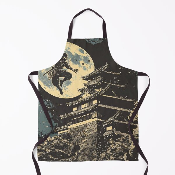 Item preview, A Japanese ninja sneaking into a castle at night designed and sold by whiteblackcat.