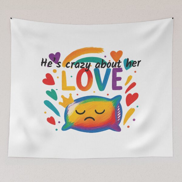 Item preview, Crazy About Her Love Colorful Abstract Nap Queen designed and sold by tineldesign.