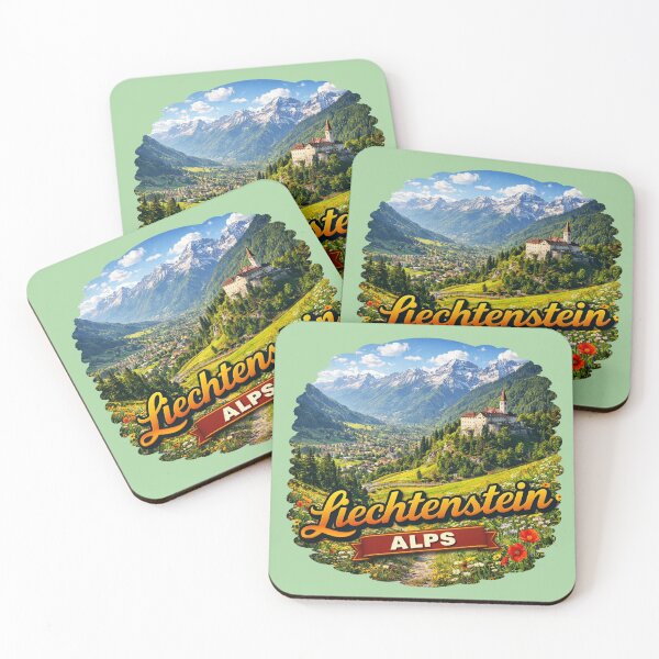 Item preview, Liechtenstein Alps - Vaduz Castle & Alpine Valley designed and sold by Myra365Art.