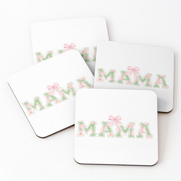 Item preview, Vintage Floral Mama Varsity Lettering with Coquette Bow designed and sold by KristineKaren.