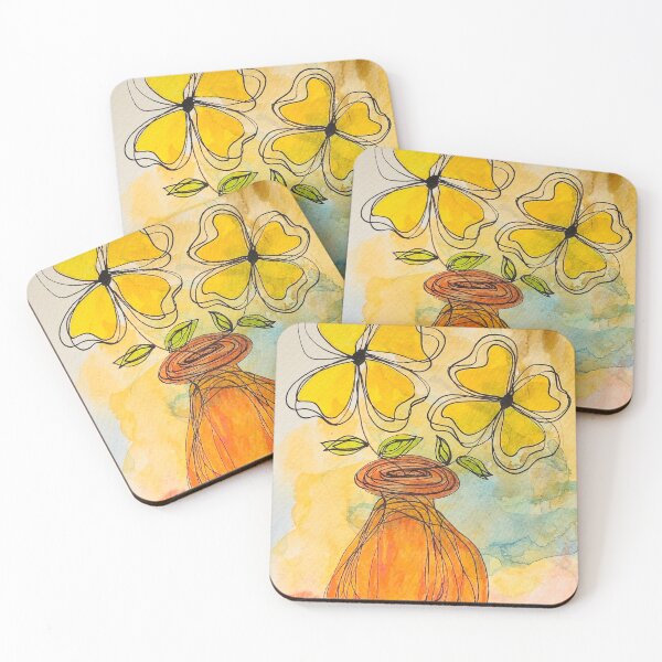 Item preview, yellow flower love designed and sold by Bold Colour Art.
