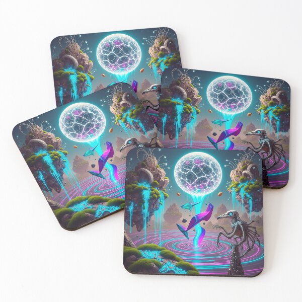 Item preview, AI Surrealism Psychedelic Alien Ritual Art on a Neon Planet designed and sold by SholoStudio.