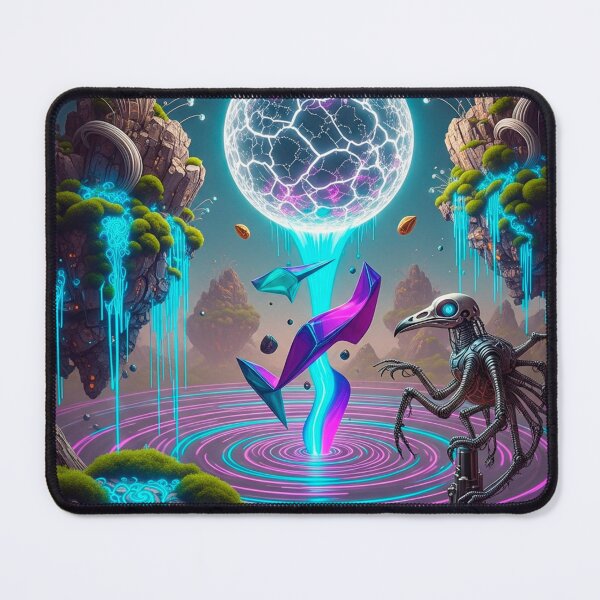 Item preview, AI Surrealism Psychedelic Alien Ritual Art on a Neon Planet designed and sold by SholoStudio.