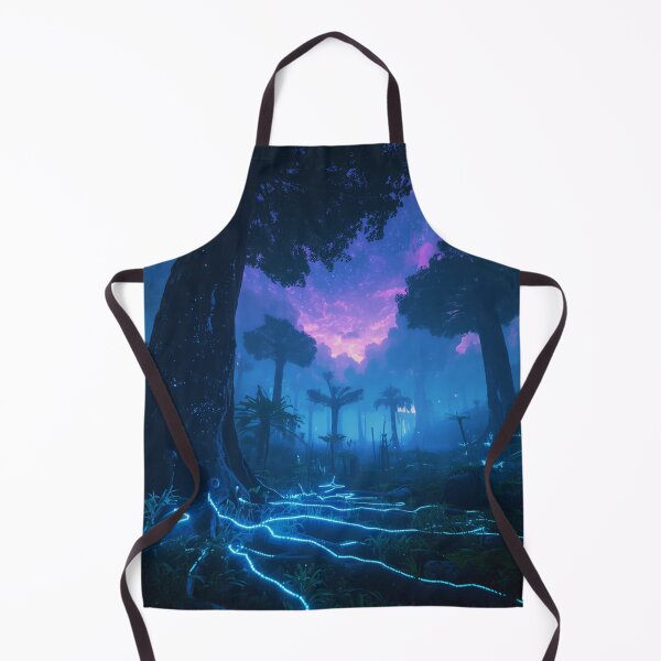 Item preview, Bioluminescent Alien Forest with Glowing Trees and Nebula Sky designed and sold by Luminous Wilds.