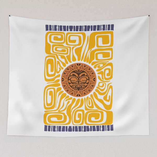Item preview, Aztec Sun Deity Tribal Art designed and sold by inznap.