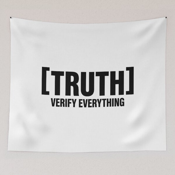 Item preview, Brutalist Truth Skepticism Minimalist Typography designed and sold by SplashTastic.