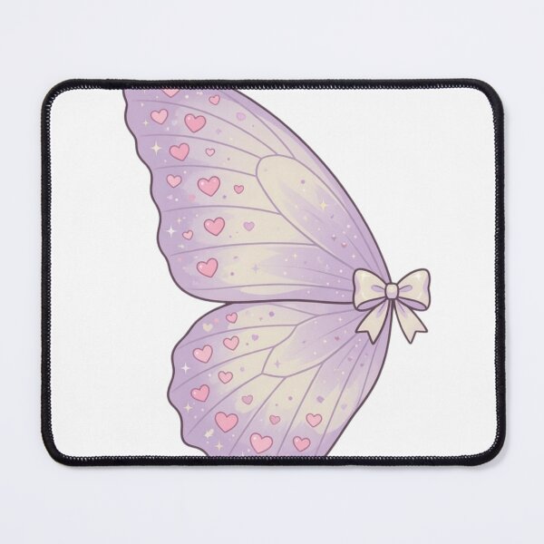 Item preview, Pastel Butterfly Wing with Pink Hearts & Bow | Soft Girl Aesthetic Fairy Core  designed and sold by polo-designs.