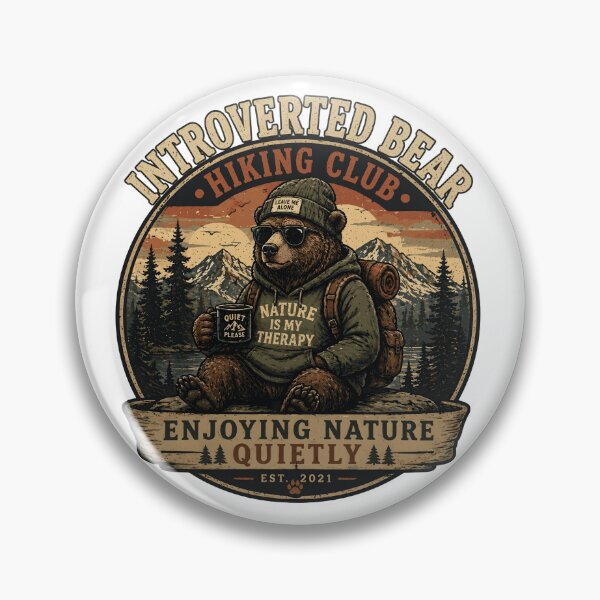 Item preview, Introverted Bear Hiking Club Shirt, Funny Bear Shirt, Nature Lover Tee, Introvert Gift, Camping Humor Shirt, Outdoor Graphic Tee designed and sold by Arjay Graphic Design.