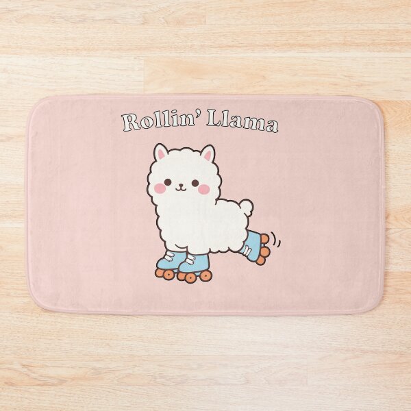 Item preview, Rollin' Llama Cute Fluffy Llama on Roller Skates Kawaii Animal Lover Gift designed and sold by Owcomm.