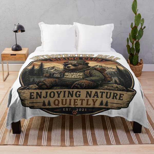 Item preview, Introverted Bear Hiking Club Shirt, Funny Bear Shirt, Nature Lover Tee, Introvert Gift, Camping Humor Shirt, Outdoor Graphic Tee designed and sold by Arjay Graphic Design.