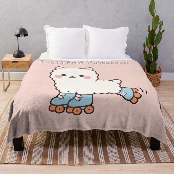 Item preview, Rollin' Llama Cute Fluffy Llama on Roller Skates Kawaii Animal Lover Gift designed and sold by Owcomm.