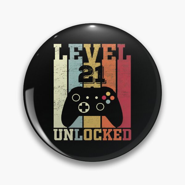 Item preview, Level 21 Unlocked Vintage Gamer Birthday T-Shirt designed and sold by OlyvieArt.