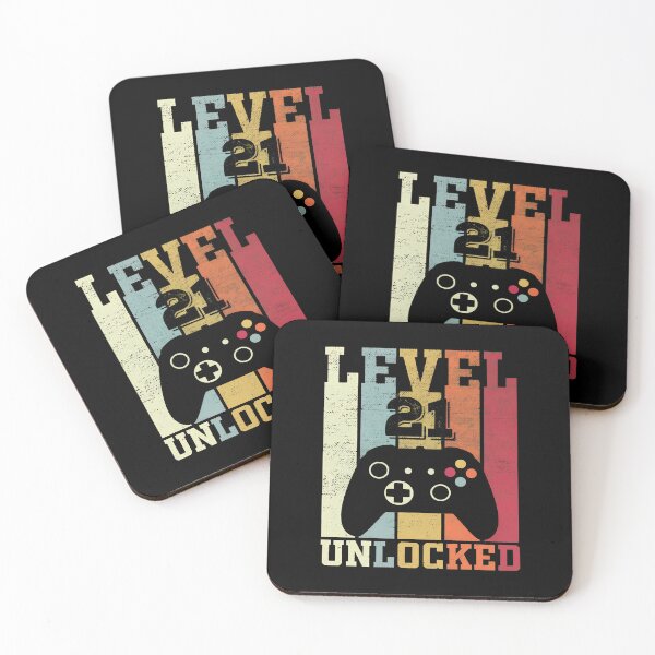 Item preview, Level 21 Unlocked Vintage Gamer Birthday T-Shirt designed and sold by OlyvieArt.