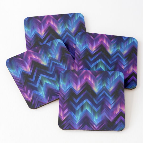 Item preview, Vibrant Aurora Chevron Zigzag Cosmic Pattern designed and sold by NicolasGlowArt.