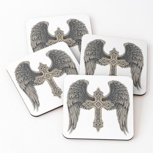 Item preview, Gothic Winged Cross: Dark Angel Guardian designed and sold by Liberty4Punk.