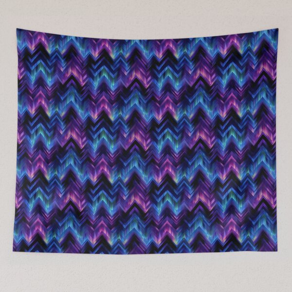 Item preview, Vibrant Aurora Chevron Zigzag Cosmic Pattern designed and sold by NicolasGlowArt.