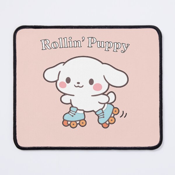 Item preview, Rollin' Puppy Cute White Dog on Roller Skates Kawaii Illustration designed and sold by Owcomm.