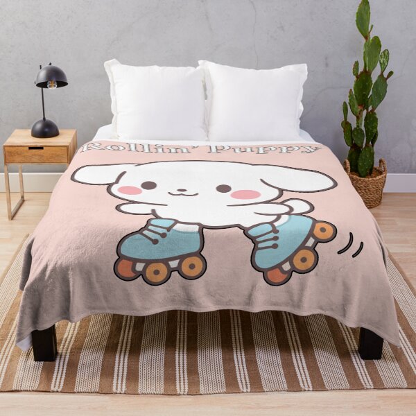 Item preview, Rollin' Puppy Cute White Dog on Roller Skates Kawaii Illustration designed and sold by Owcomm.