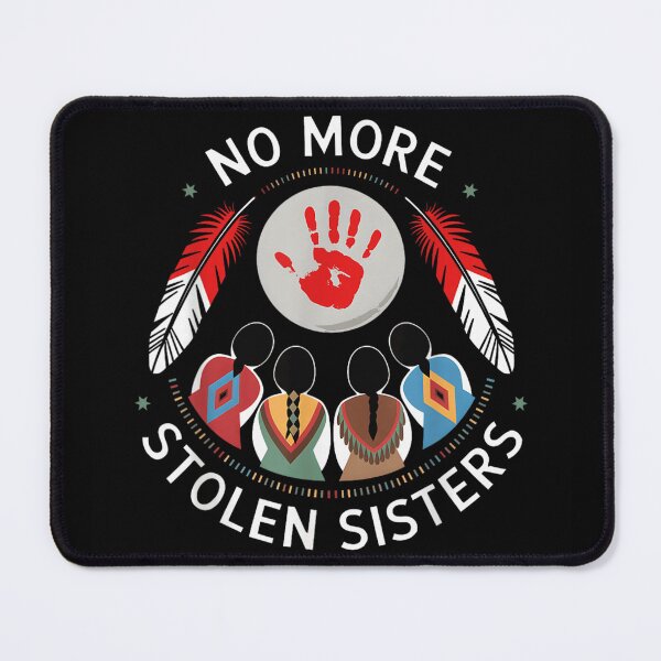 Item preview, No More Stolen Sisters MMIW Circle Symbol Red Hand Print Indigenous Solidarity designed and sold by stellarofsea.