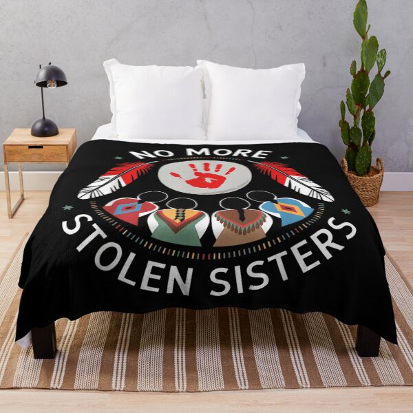 Item preview, No More Stolen Sisters MMIW Circle Symbol Red Hand Print Indigenous Solidarity designed and sold by stellarofsea.