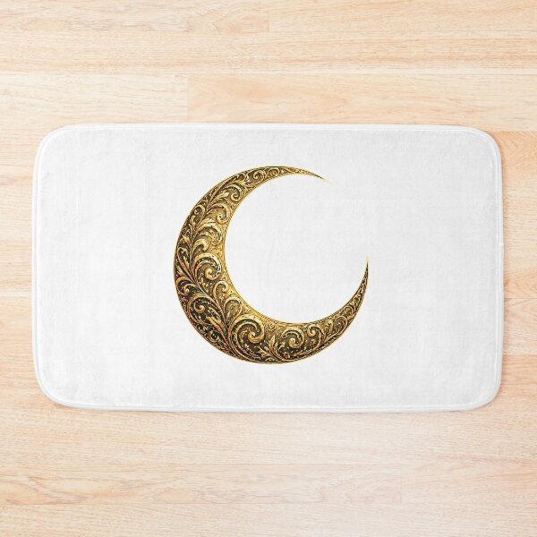 Item preview, Ornate Golden Crescent Moon - Vintage Celestial Filigree designed and sold by chattsuede.