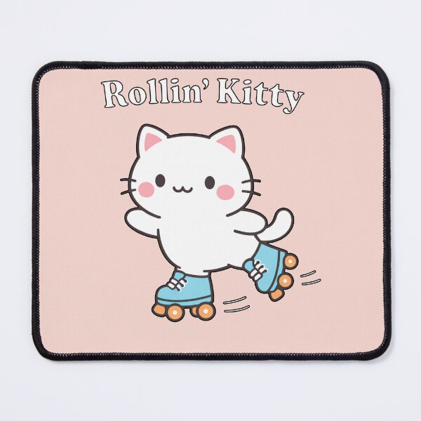 Item preview, Rollin' Kitty Cute Cat on Roller Skates Kawaii Style designed and sold by Owcomm.