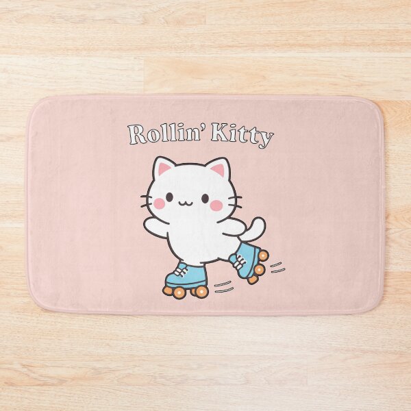 Item preview, Rollin' Kitty Cute Cat on Roller Skates Kawaii Style designed and sold by Owcomm.