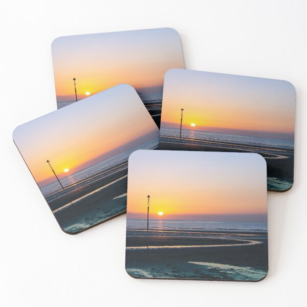 Item preview, Sentinel 1, Sunset, evocative orange and blue to ultramarine beach scene, various options designed and sold by RKD-Creative.