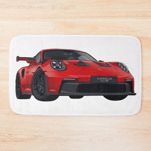 Item preview, Red Track Performance Sports Car Top Down Front View Vector Art – Minimal Automotive Illustration designed and sold by NikksGarage.