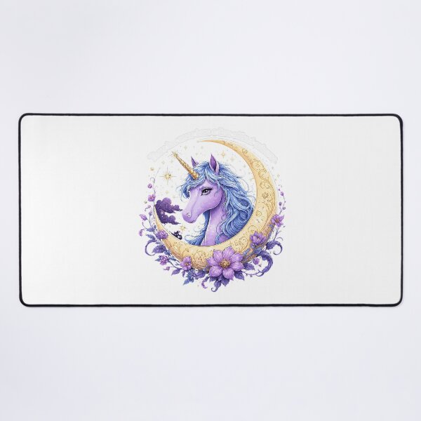 Item preview, Whimsical Unicorn Roaming Love Fantasy Moon designed and sold by chattsuede.