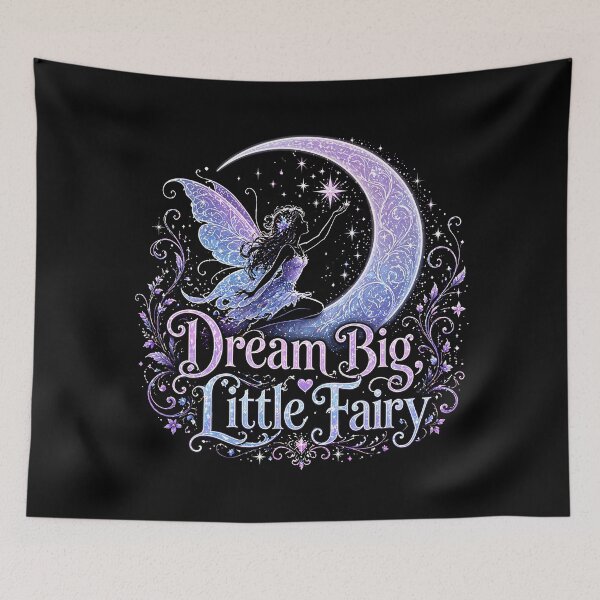 Item preview, Dream Big Little Fairy Moon Whimsical Star designed and sold by chattsuede.