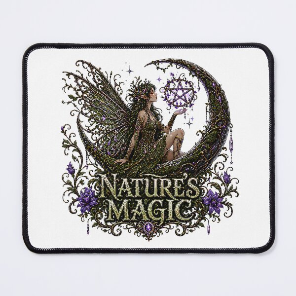 Item preview, Nature's Magic Fairy Pentagram Mystical Moon designed and sold by chattsuede.