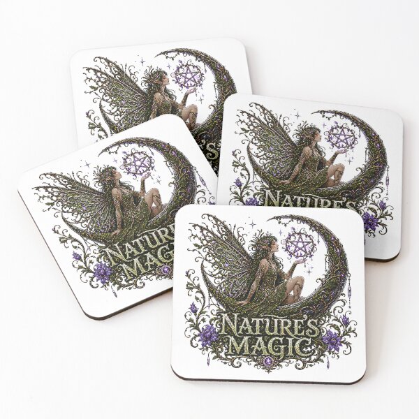 Item preview, Nature's Magic Fairy Pentagram Mystical Moon designed and sold by chattsuede.