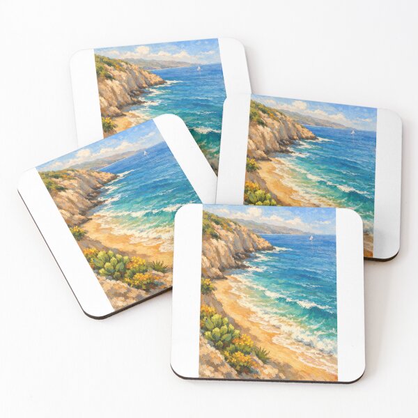 Item preview, Sun-Kissed Cliffs and Turquoise Shores Mediterranean Coastal designed and sold by Owcomm.